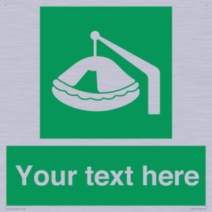 Custom sign Safe condition Davit-launched liferaft